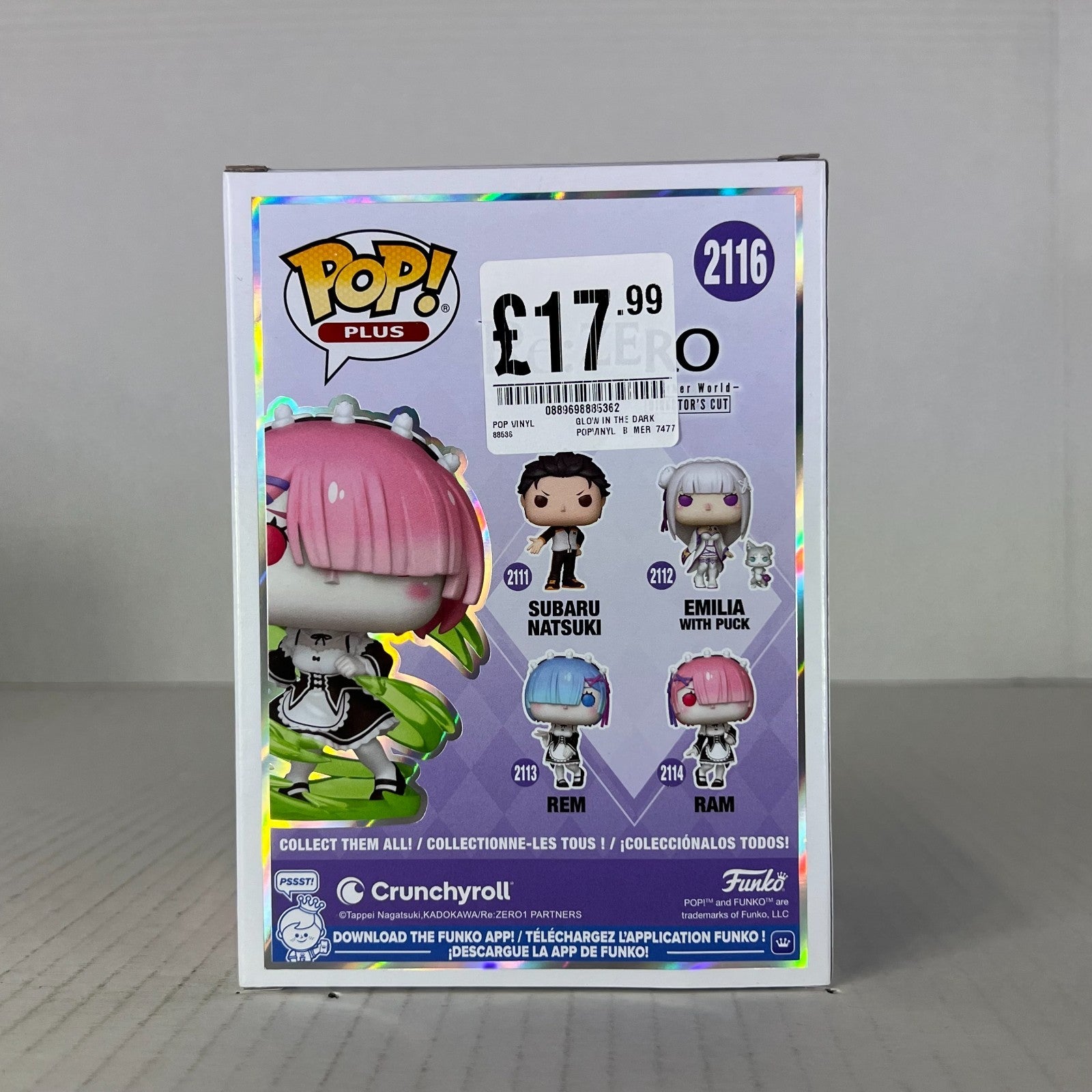 Funko POP Vinyl - Plus - Animation - Re:Zero - Ram - #2116 GITD