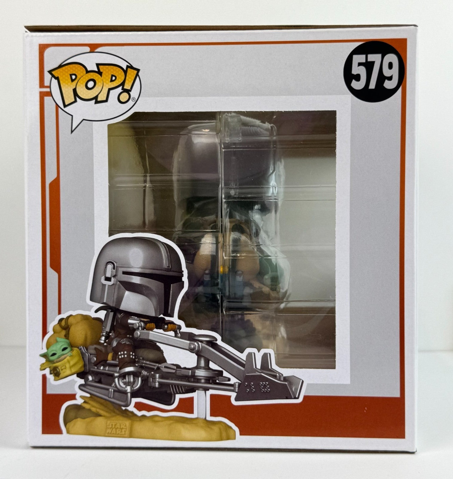Funko POP Vinyl - Star Wars - The Mandalorian On Speeder With Grogu - #579