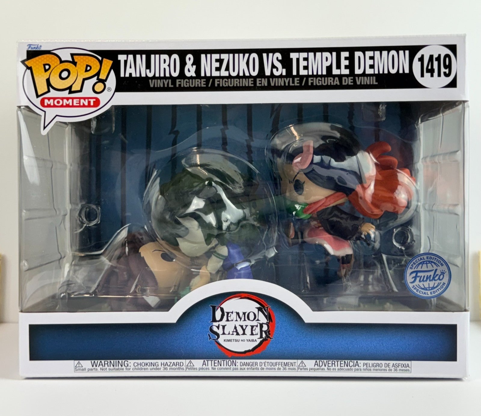 Funko POP Vinyl - Moment - Demon Slayer - Tanjiro & Nezuko Vs Temple Demon #1419