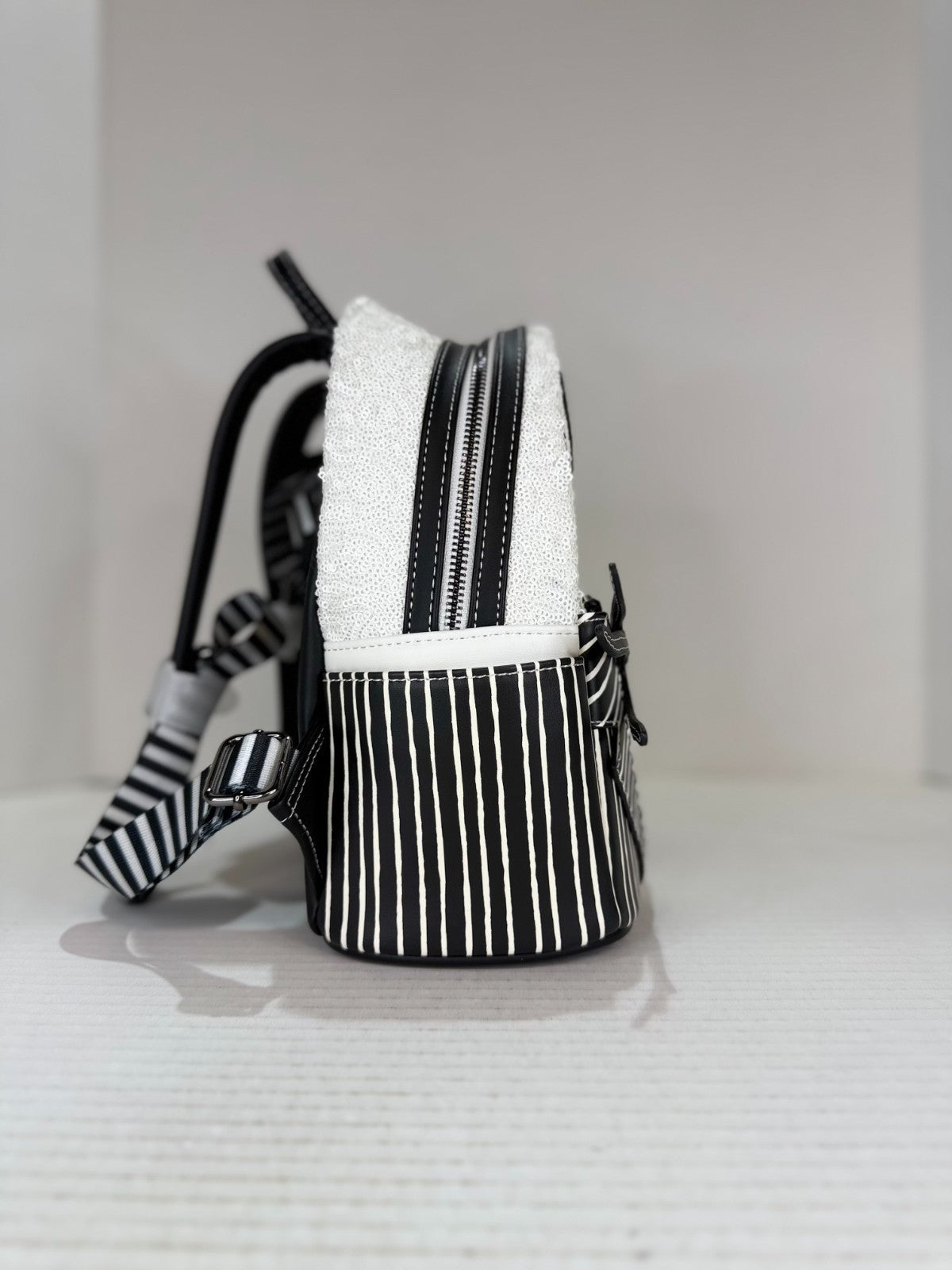 Loungefly Nightmare Before Christmas Jack Skellington Sequin Mini Backpack NWT