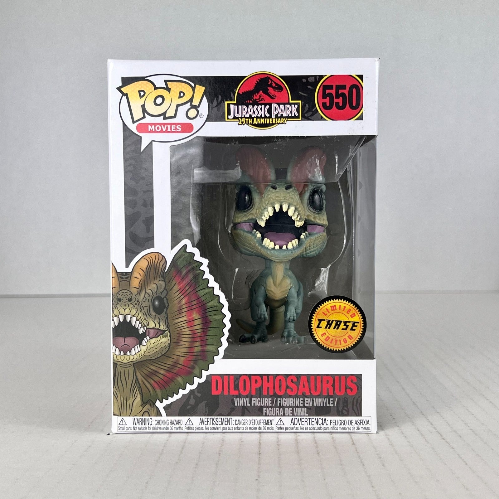 Funko POP Vinyl - Movies - Jurassic Park - Dilophosaurus - #550 Chase