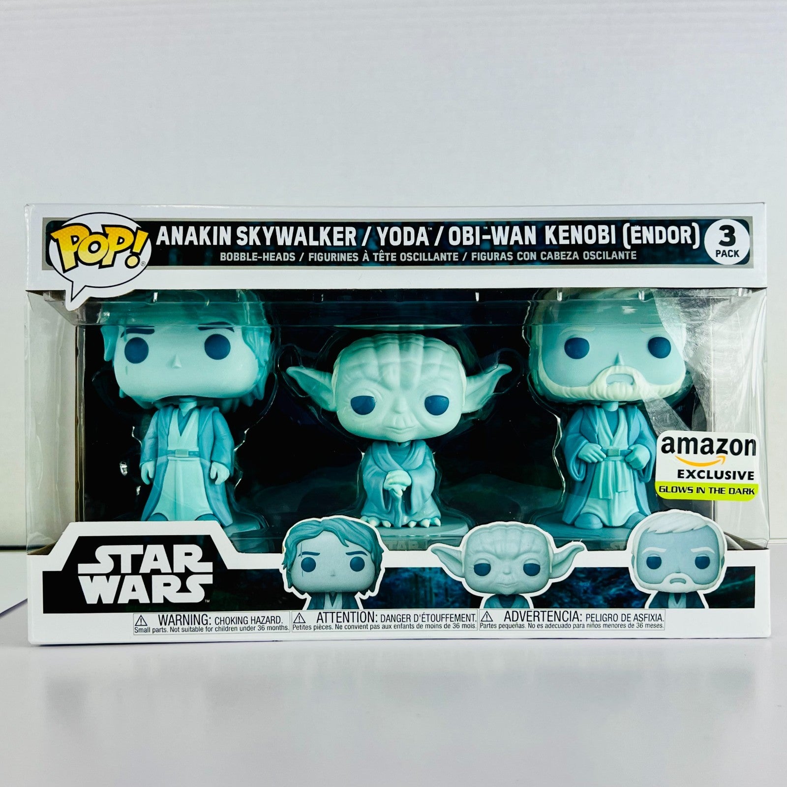 Funko POP! Vinyl - Star Wars - Anakin Yoda Obi-Wan Endor - Holo - 3 Pack
