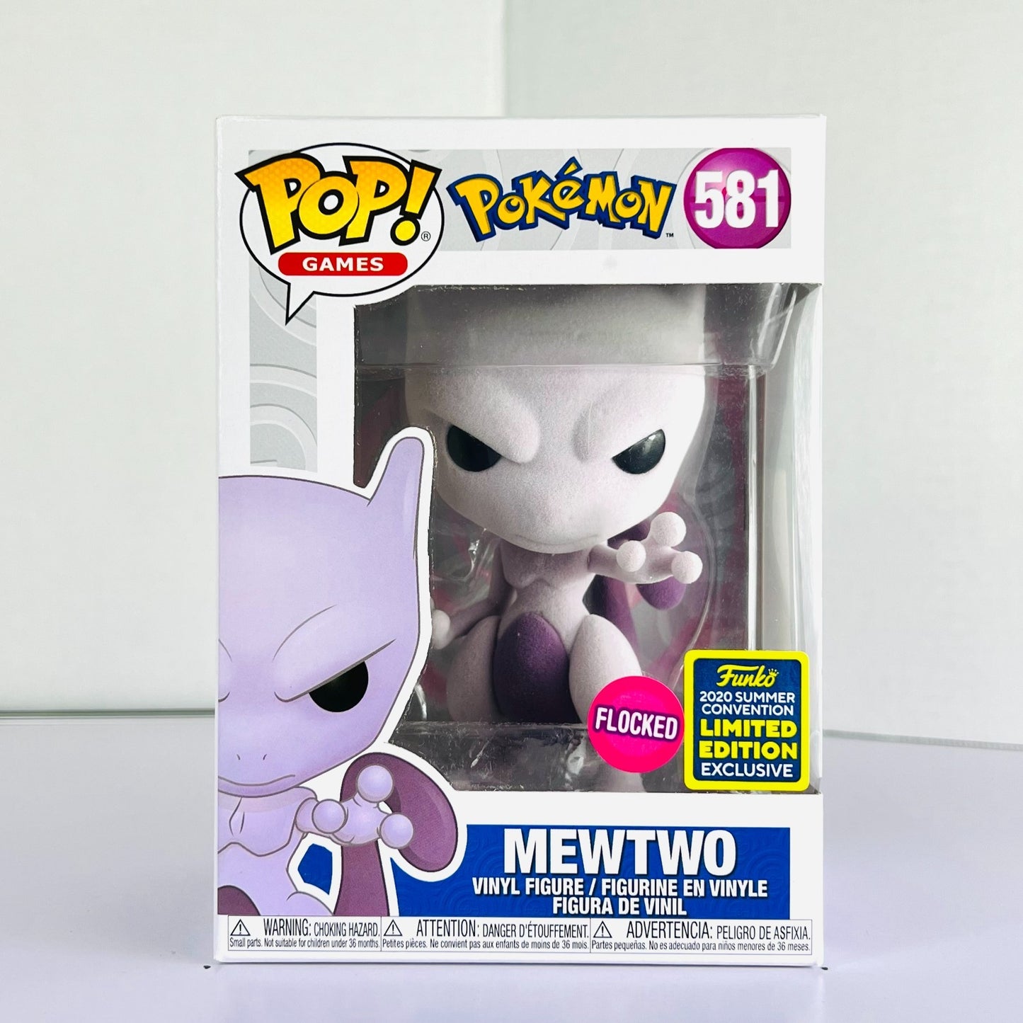 Funko POP Vinyl - Games - Pokemon - Mewtwo #581 Flocked SC 2021