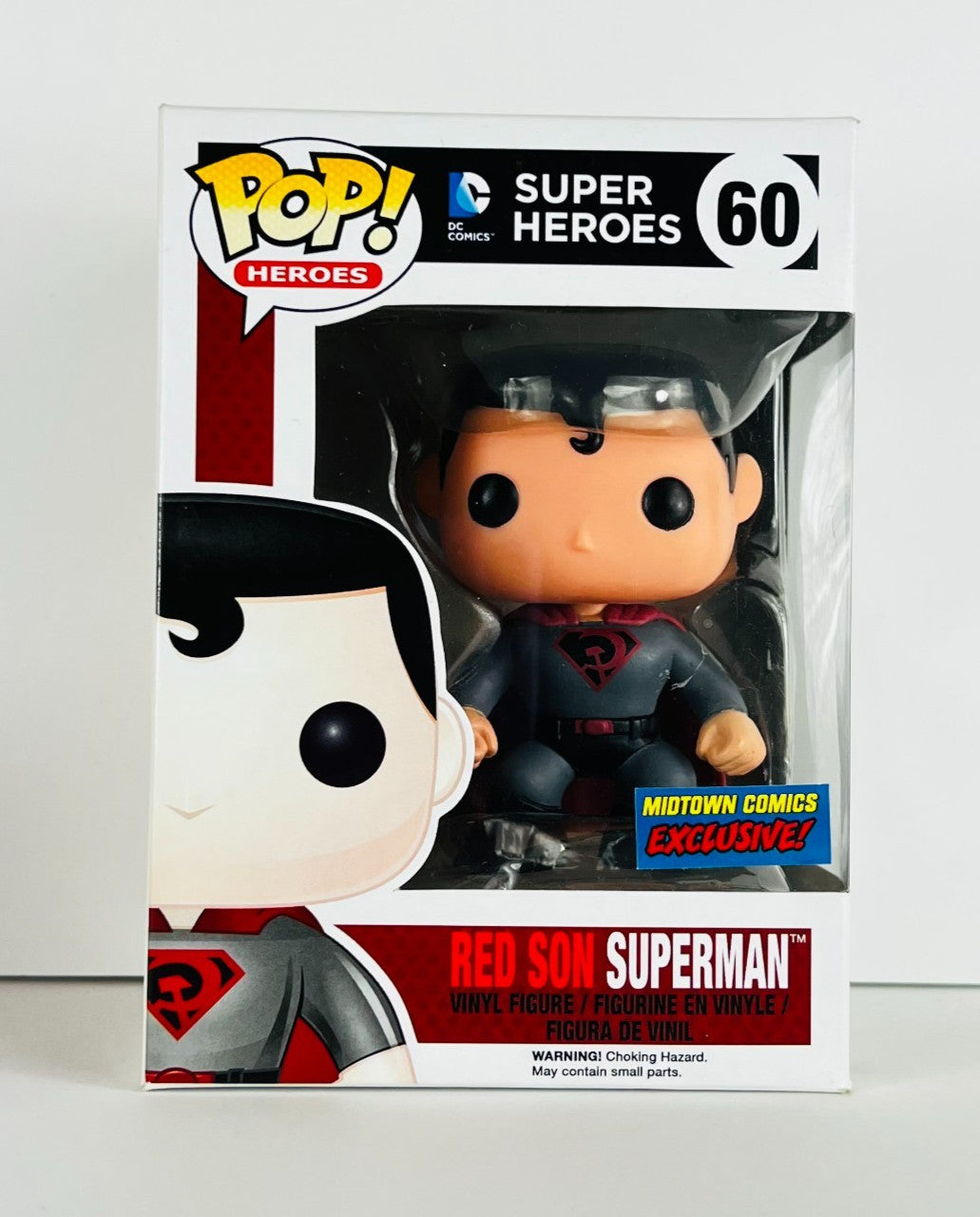 Funko POP Vinyl - Heroes - DC - Red Son Superman - #60 Midtown Comics Excl