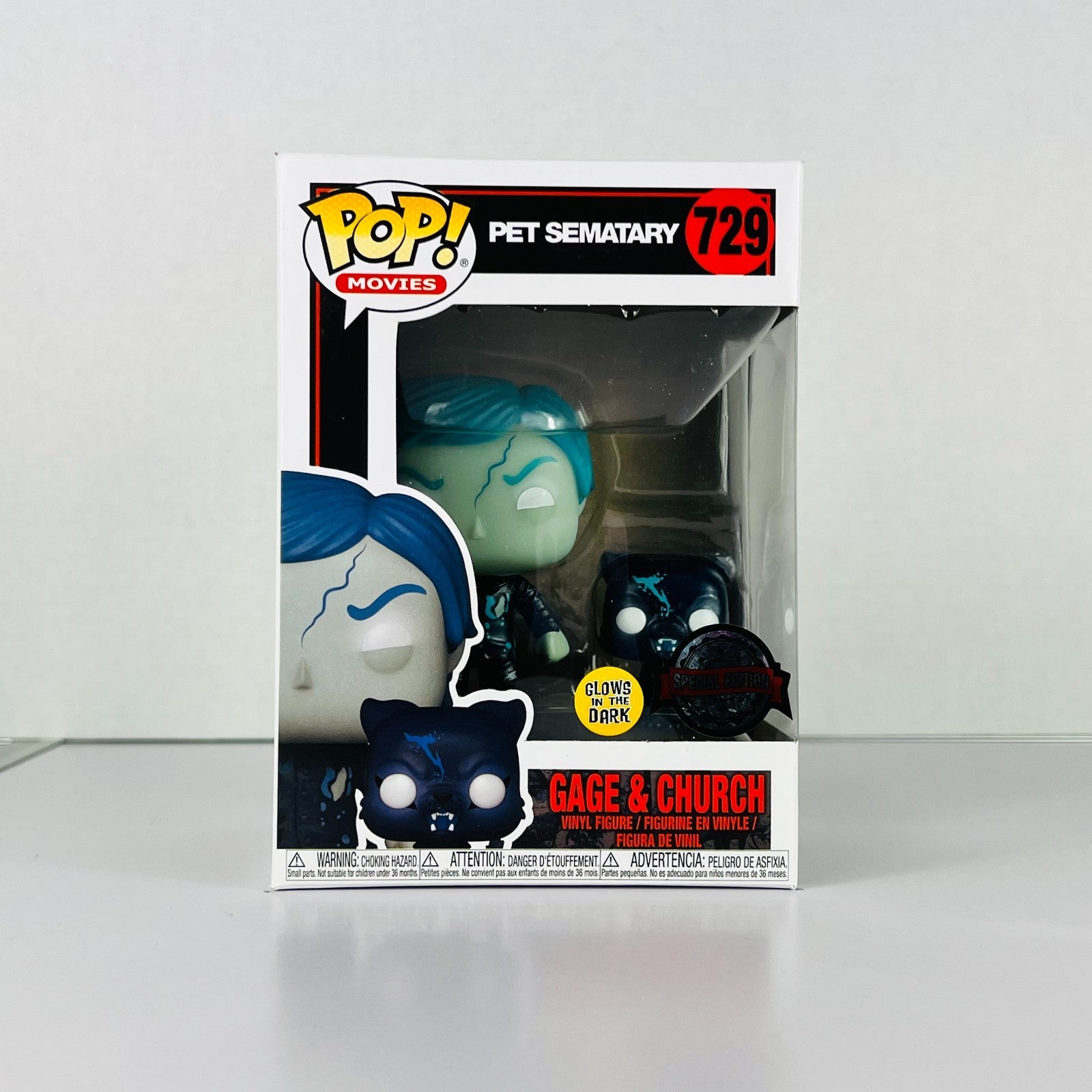Funko POP Vinyl - Movies - Pet Sematary - Cage & Church - #729 GITD