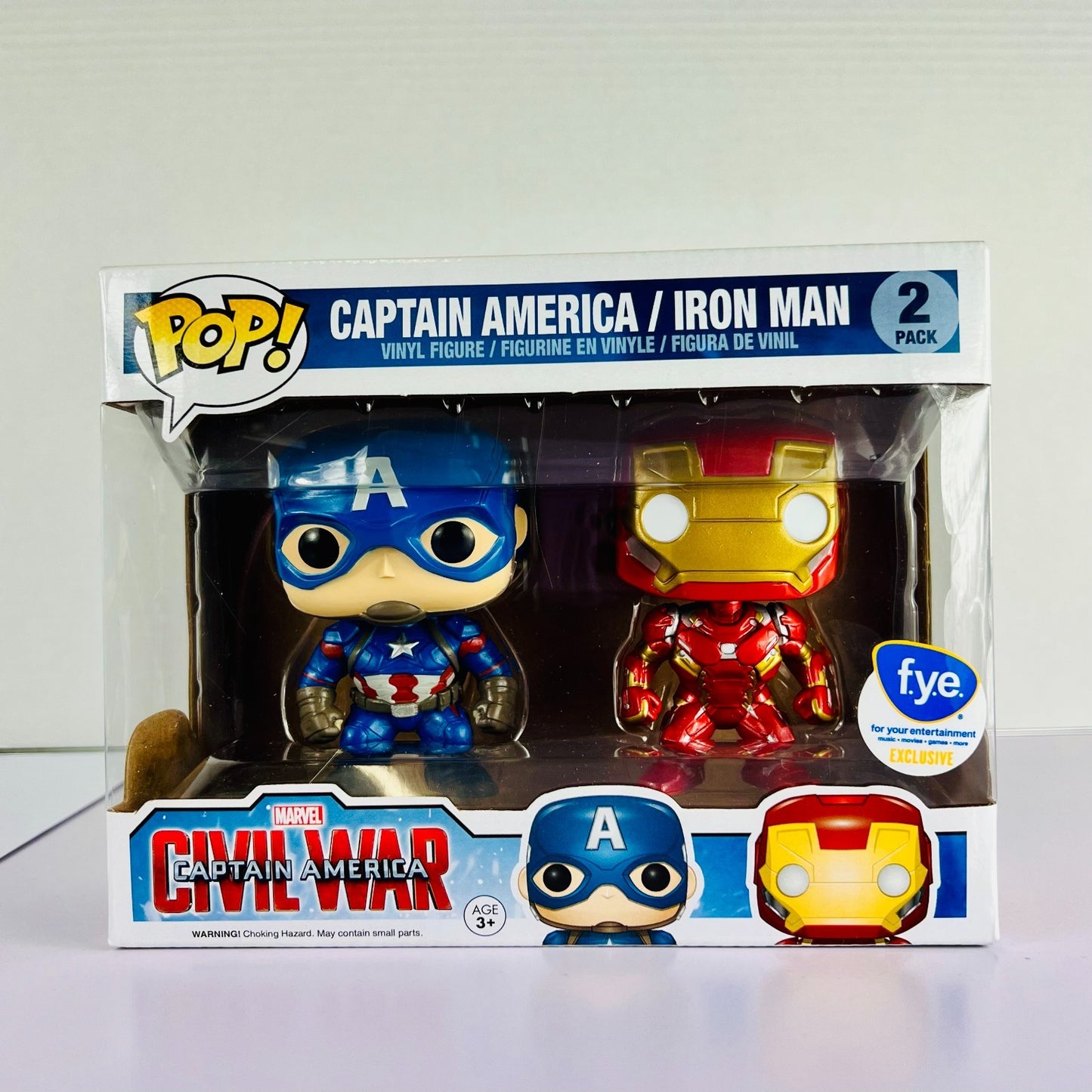 Funko POP! Vinyl - Marvel - Civil War - Captain America Iron Man 2 Pack FYE Excl