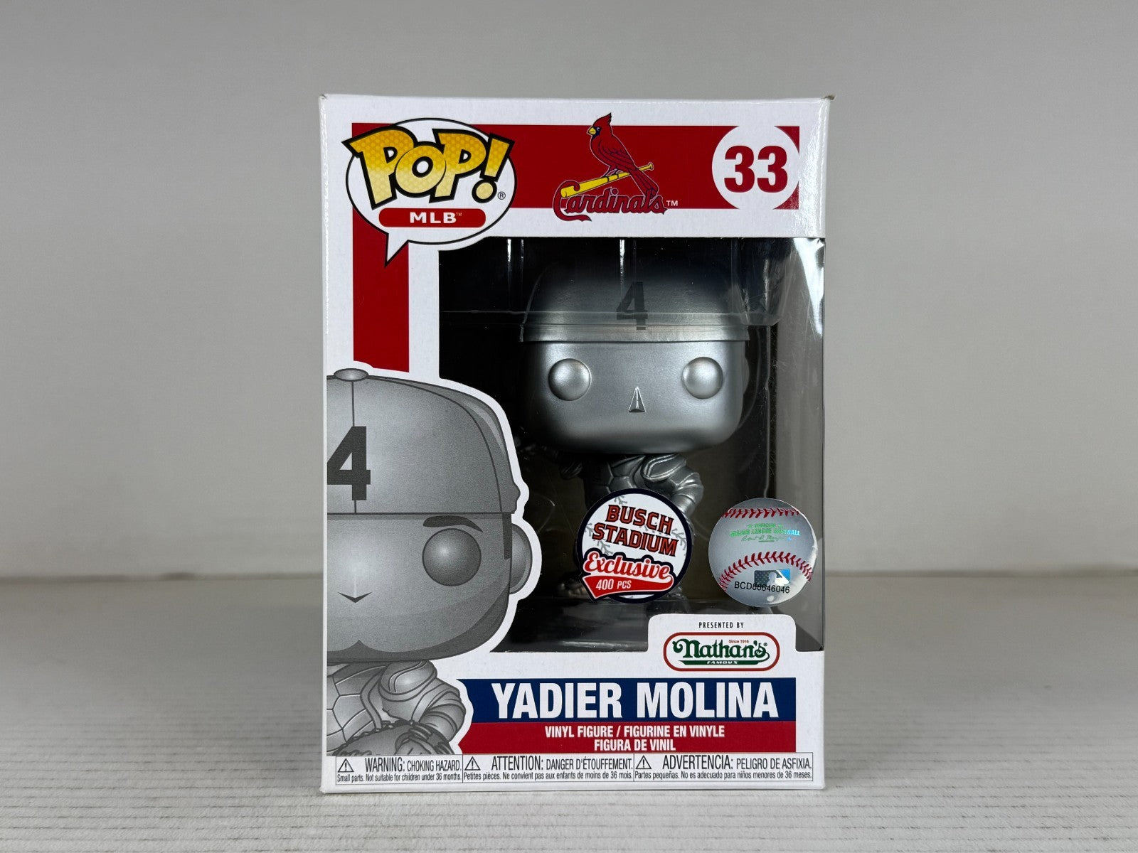 Funko POP Vinyl - MLB -  Cardinals - Yadier Molina #33 - 400 Pcs Silver Chrome 2