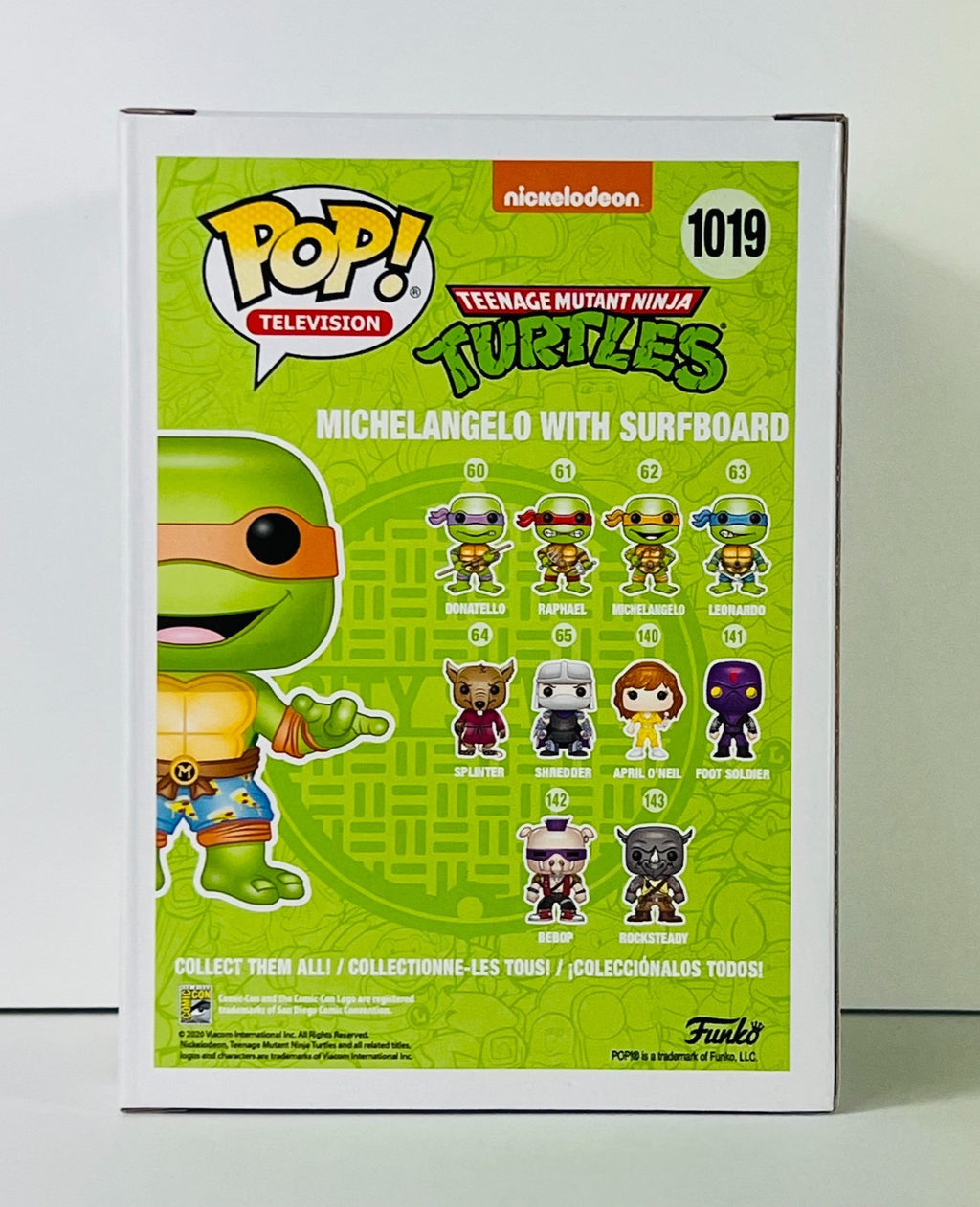 Funko POP Vinyl - Television - TMNT - Michelangelo With Surfboard - #1019 SDCC 1