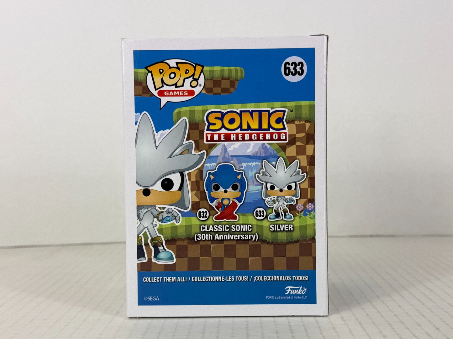 Funko POP Vinyl - Games - Sonic The Hedgehog - Silver - #633 GITD