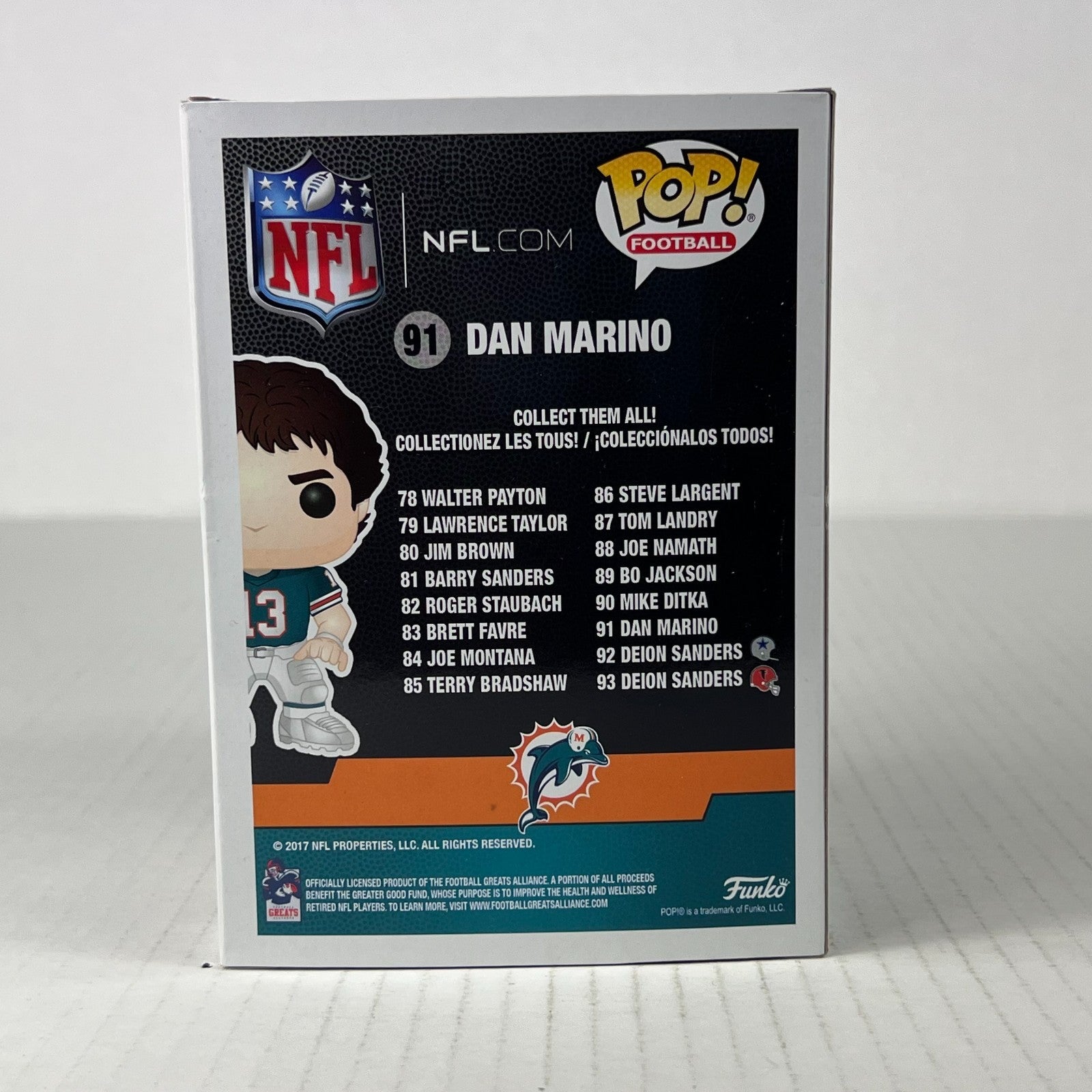 Funko POP Vinyl - Football - NFL -  Miami Dolphin - Dan Marino - #91