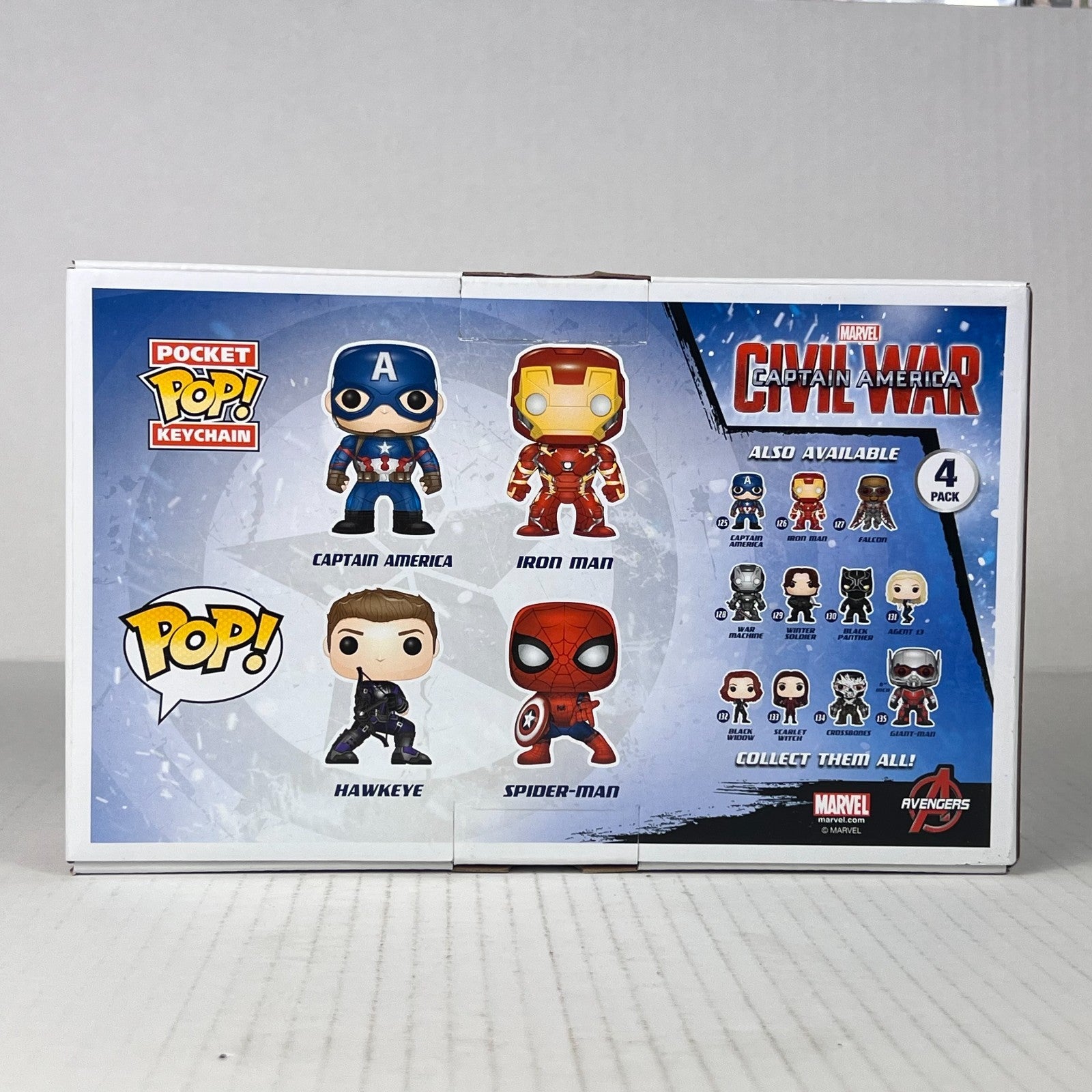 Funko POP Vinyl - Marvel - Captain America Iron Man Hawkeye Spider-Man 4 Pack