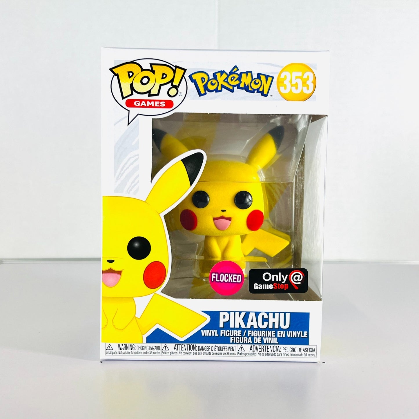 Funko POP Vinyl - Games - Pokemon - Pikachu - #353 Flocked GameStop