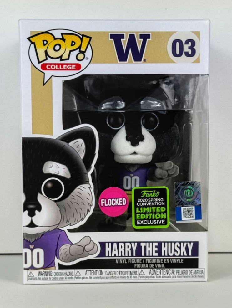 Funko POP Vinyl - College Washington - Harry The Husky - #03 Flocked SC 2020