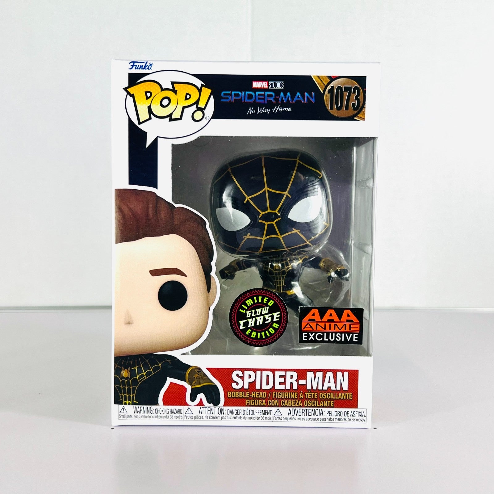 Funko POP Vinyl - Marvel - No Way Home - Spider-Man - #1073 GITD Chase AAA Excl