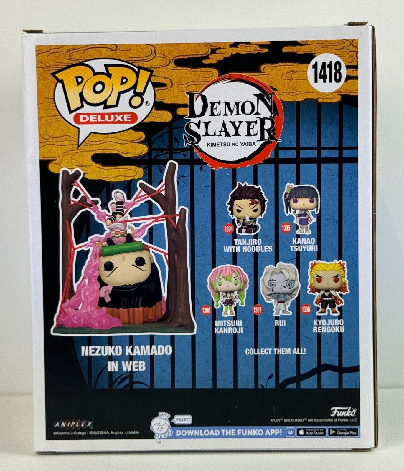 Funko POP Vinyl - Deluxe - Demon Slayer - Nezuko Kamado In Web - #1418 GITD