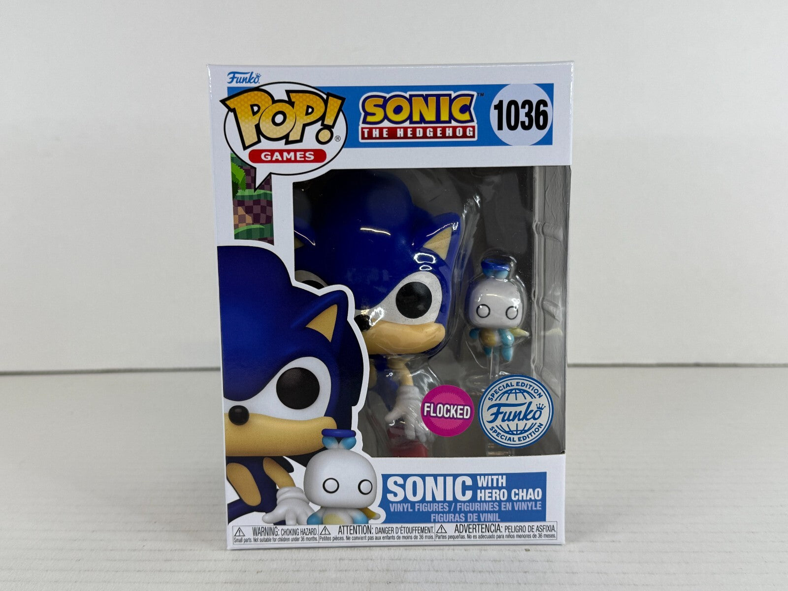 Funko POP Vinyl - Games Sonic The Hedgehog - Sonic With Hero Choa #1036 Flocked
