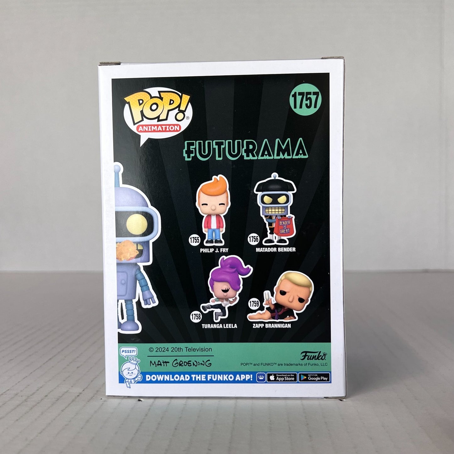 Funko POP Vinyl - Animation - Futurama - Bender - #1757 GITD Chase